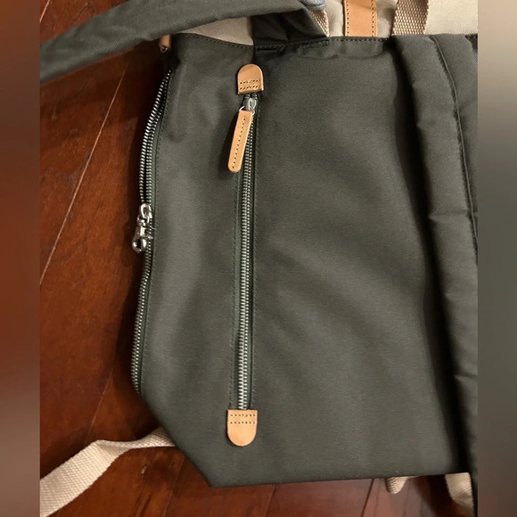 New Laptop Backpack leather trimmed thick canvas water resistance foldable - Picture 6 of 13